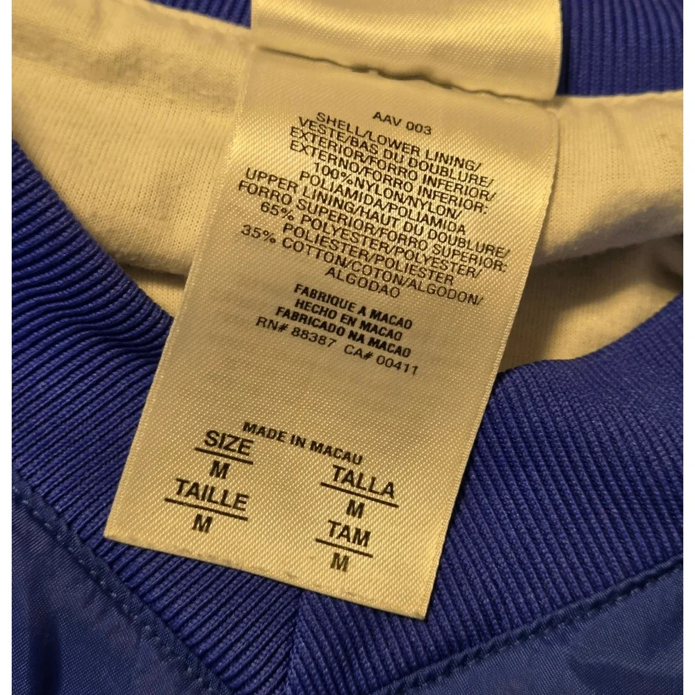 Vintage Adidas V-Neck Nylon Pullover Windbreaker Mens Size Medium Blue